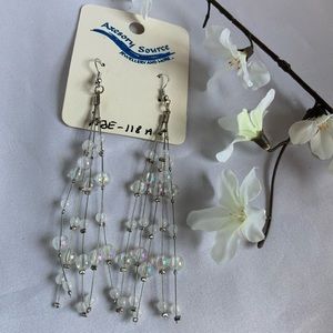 Axesory Source Illusion Bead Dangle Earrings-NEW